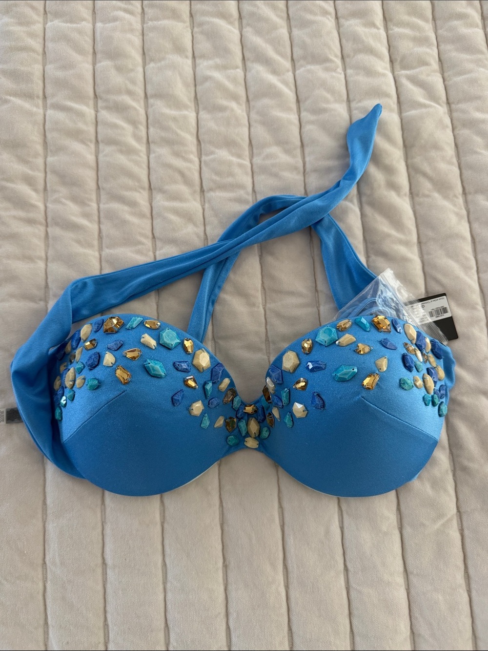 Victoria's Secret Light Blue Bikini Top with Tag